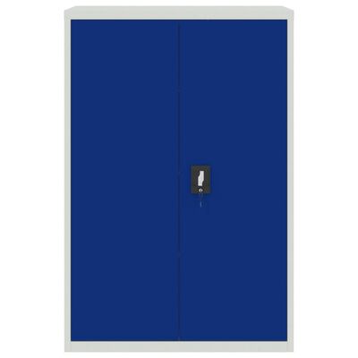 vidaXL Kovová šatňová skrinka, 90x40x140 cm, šedá a modrá
