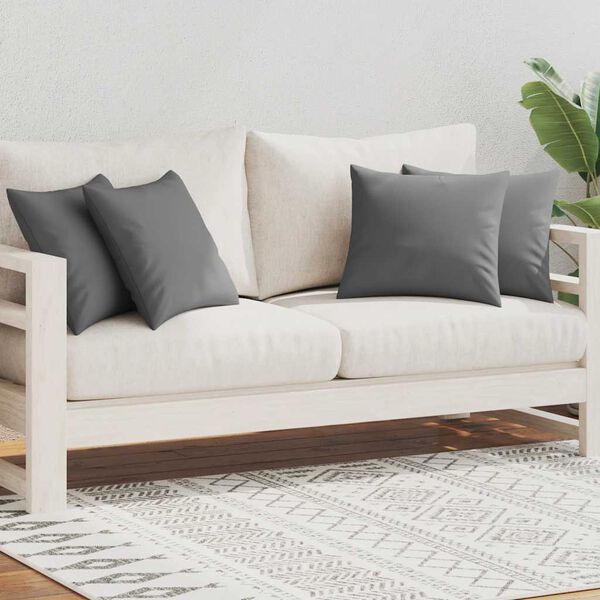 vidaXL Vankúše do exteriéru 4 ks 45x45 cm sivé