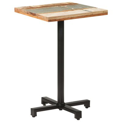 vidaXL Bistro stôl štvorcový 50x50x75 cm recyklovaný masív