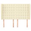 vidaXL Čelo postele so z&aacute;hybmi kr&eacute;mov&yacute; 147x23x118/128 cm umel&aacute; koža