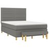 vidaXL Boxspring posteľ s matracom tmavosiv&aacute; 140x190 cm l&aacute;tka