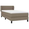 vidaXL Posteľn&yacute; r&aacute;m boxspring s matracom sivohned&yacute; 90x190 cm l&aacute;tka