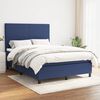 vidaXL Boxspring posteľ s matracom modr&yacute; 140x190 cm l&aacute;tka