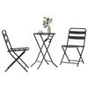 vidaXL Z&aacute;hradn&yacute; bistro set 3 pcs Antracit Oceľ