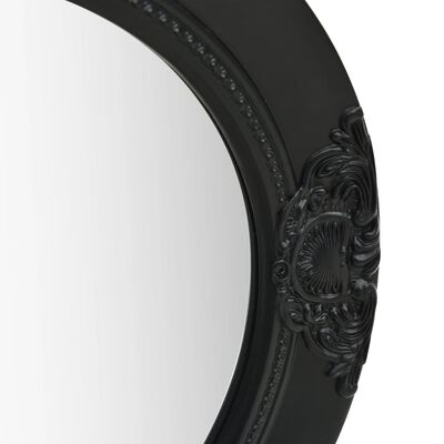 vidaXL Nástenné zrkadlo v barokovom štýle 50 cm čierne