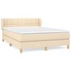 vidaXL Boxspring posteľ s matracom kr&eacute;mov&yacute; 140x190 cm l&aacute;tka
