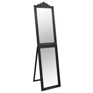 vidaXL Voľne stojace zrkadlo čierne 40x160 cm