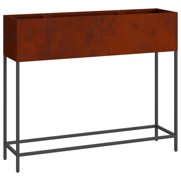 vidaXL Zv&yacute;&scaron;en&yacute; z&aacute;hradn&yacute; kvetin&aacute;č Hrdzav&yacute; 100 x 26 x 82 cm