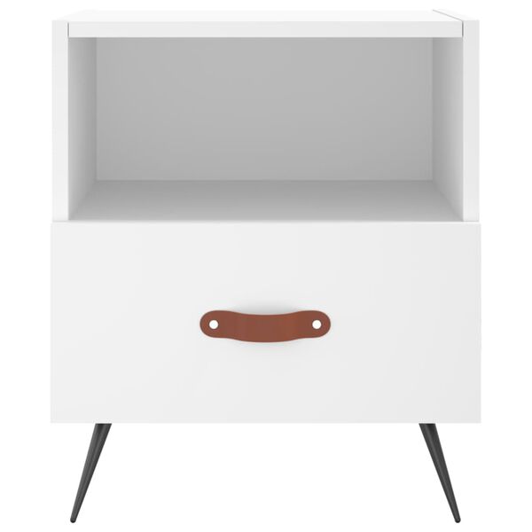 vidaXL Nočný stolík biely 40x35x47,5 cm kompozitné drevo