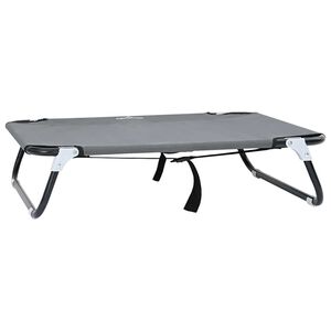 vidaXL Psia postel'70 x 46 x 18 cm Oceľ Svetlosiv&aacute;