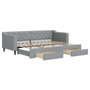 vidaXL Rozkladacia denn&aacute; posteľ so z&aacute;suvkami bledosiv&aacute; 80x200 cm l&aacute;tka