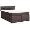 vidaXL Boxspring posteľ s matracom tmavohned&aacute; 140x190 cm l&aacute;tka