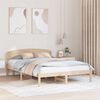vidaXL Rám postele Prírodná 140 x 200 cm Masívne borovicové drevo