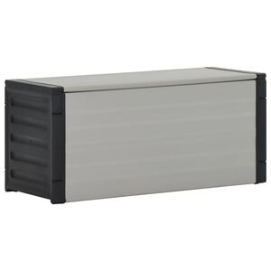 vidaXL Z&aacute;hradn&aacute; skrinka na odpad siv&aacute; 85x34x40 cm
