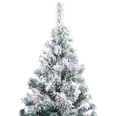 vidaXL Osvetlený umelý vianočný stromček s guľami, zelený 180 cm, PVC