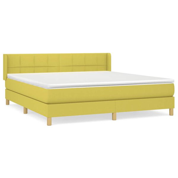 vidaXL Boxspring posteľ s matracom zelen&aacute; 180x200 cm l&aacute;tka