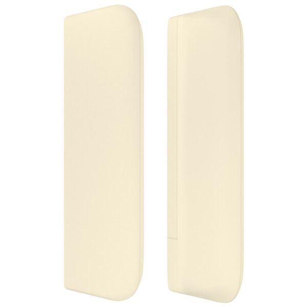 vidaXL Čelo postele so z&aacute;hybmi kr&eacute;mov&yacute; 147x16x78/88 cm umel&aacute; koža