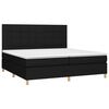 vidaXL Boxspring posteľ s matracom čierna 200x200 cm l&aacute;tka