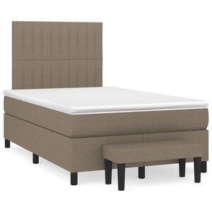 vidaXL Boxspring posteľ s matracom sivohned&yacute; 120x200 cm l&aacute;tka