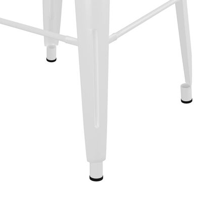 vidaXL Barové stoličky stohovateľné 2 ks biele kovové