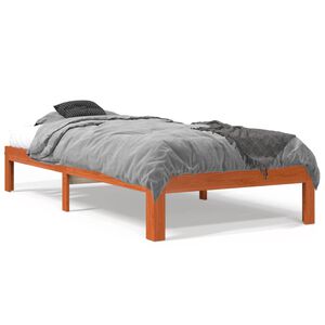 vidaXL Posteľ bez matraca voskovo hned&aacute; 90x190cm mas&iacute;vna borovica