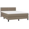 vidaXL Posteľn&yacute; r&aacute;m boxspring s matracom sivohned 140x200 cm l&aacute;tka