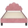 vidaXL Detský rám na posteľ s čelom Ružová 80 x 200 cm Zamat