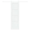 vidaXL Posuvn&eacute; dvere Biela 61 x 198,5 cm Mas&iacute;vne borovicov&eacute; drevo