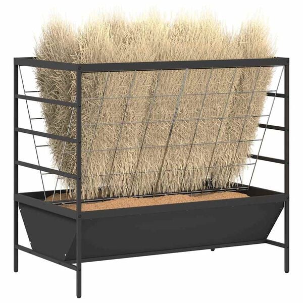 vidaXL Kŕmidlo pre hospod&aacute;rske zvierat&aacute; Čierna 100 x 60 x 90 cm