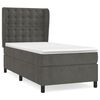 vidaXL Posteľn&yacute; r&aacute;m boxspring s matracom tmavosiv&yacute; 90x190 cm zamat