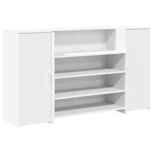 vidaXL Recepčn&yacute; pult biely 180x50x103,5 cm, umel&eacute; drevo