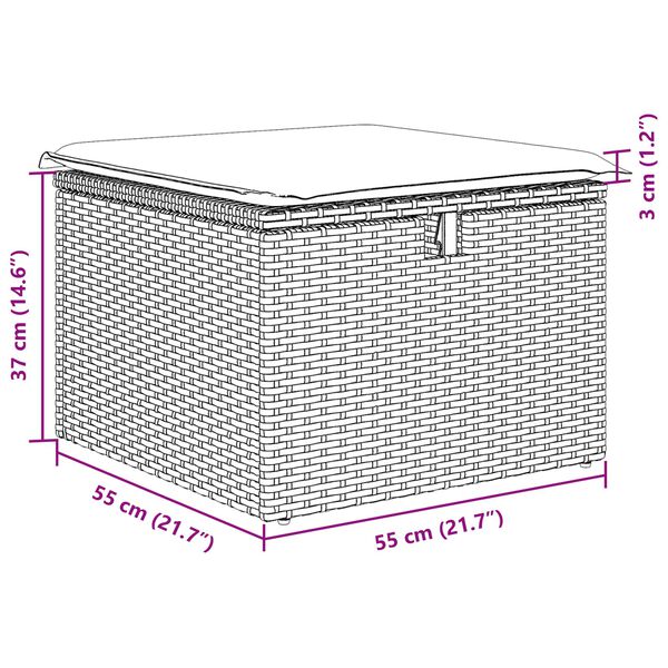 vidaXL S&uacute;prava z&aacute;hradn&yacute;ch pohoviek s vank&uacute;&scaron;om Čierna polyratan