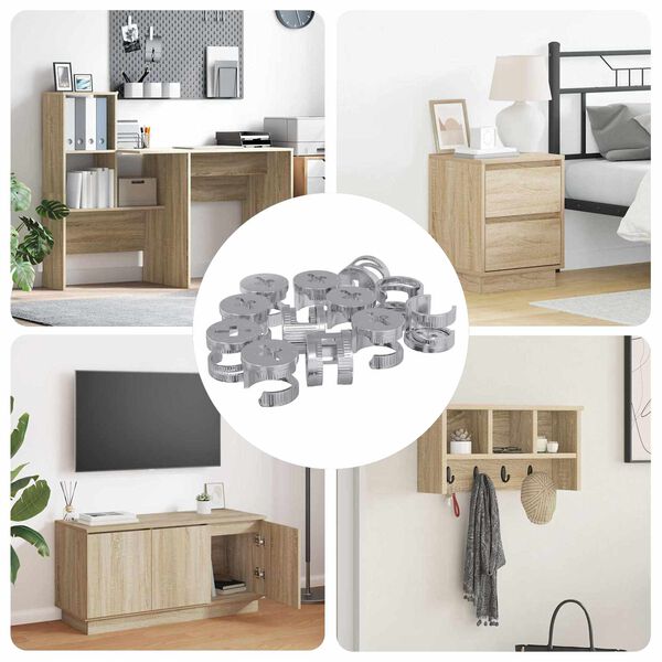 vidaXL Matice s kamlockom 12 pcs Strieborn&aacute; 12 x 10 mm Kov