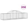 vidaXL Obl&uacute;kov&eacute; gabionov&eacute; ko&scaron;e 50 ks 200x50x40/60cm pozinkovan&eacute; železo