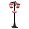 vidaXL Vianočn&aacute; pouličn&aacute; lampa so Santom čierno-červen&aacute; 81x40x188 cm PVC