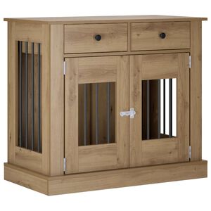 vidaXL N&aacute;bytok pre psa Dub artisan 90 x 47,5 x 80 cm Kompozitn&eacute; drevo