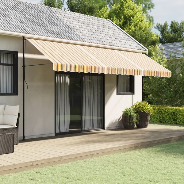 vidaXL Náhradná látka na markízu rôznofarebná pruhovaná 5x3 m