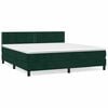 vidaXL Posteľn&yacute; r&aacute;m boxsping s matracom tmavozelen&yacute; 180x200 cm zamat