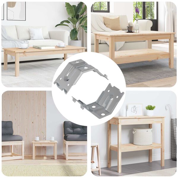 vidaXL Konzola 2 pcs Zinkovan&yacute; 106 x 55 x 1,5mm Oceľ