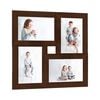 vidaXL Kol&aacute;žov&yacute; fotor&aacute;mik na 4 fotky (13x18 cm) tmavohned&yacute; MDF