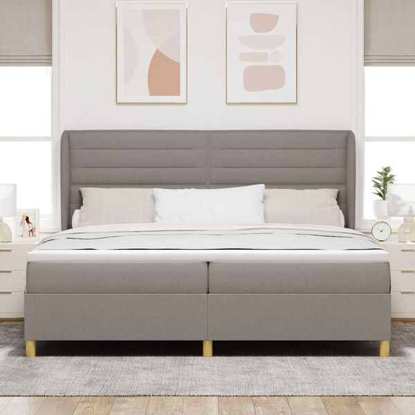 vidaXL Boxspring posteľ s matracom tmavo&scaron;ed&aacute; 90x190 cm Sivohned&aacute; l&aacute;tka