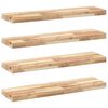vidaXL Pl&aacute;vaj&uacute;ce police 4 ks 100x20x4 cm neo&scaron;etren&eacute; mas&iacute;vne drevo ak&aacute;cia