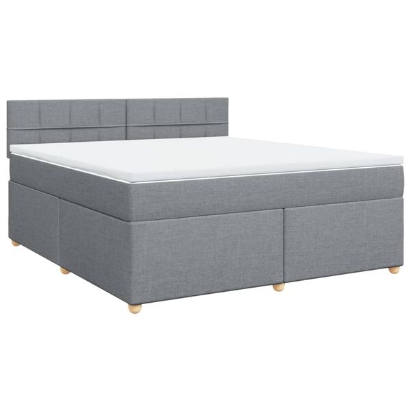 vidaXL Boxspring posteľ s matracom bledosiv&aacute; 180x200 cm l&aacute;tka