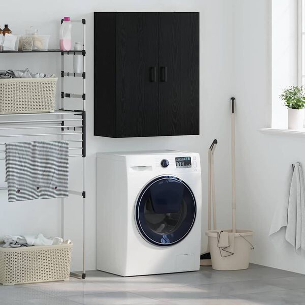 vidaXL Nástenná skrinka Čierny dub 69,5 x 34 x 90 cm Kompozitné drevo