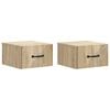 vidaXL N&aacute;stenn&aacute; nočn&aacute; skrinka 2 pcs Dub sonoma 34,5 x 33 x 20 cm