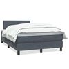 vidaXL Posteľn&yacute; r&aacute;m boxspring s matracom tmavosiv&yacute; 120x220 cm zamat