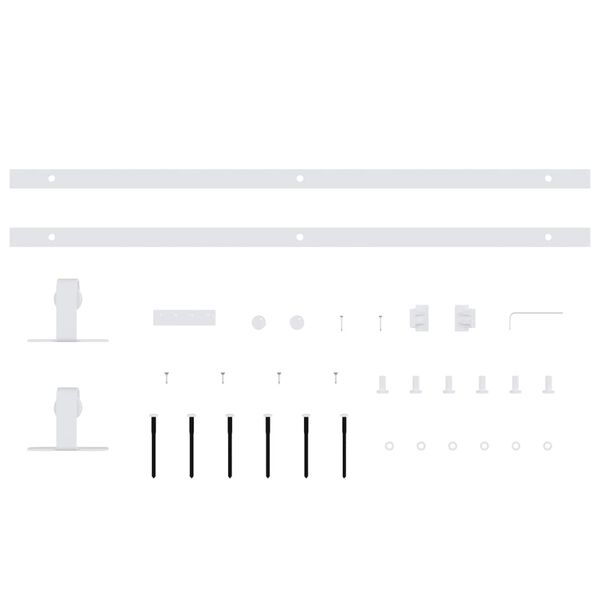 vidaXL Mini kovanie na posuvné dvere skrinky, uhlíková oceľ 122 cm