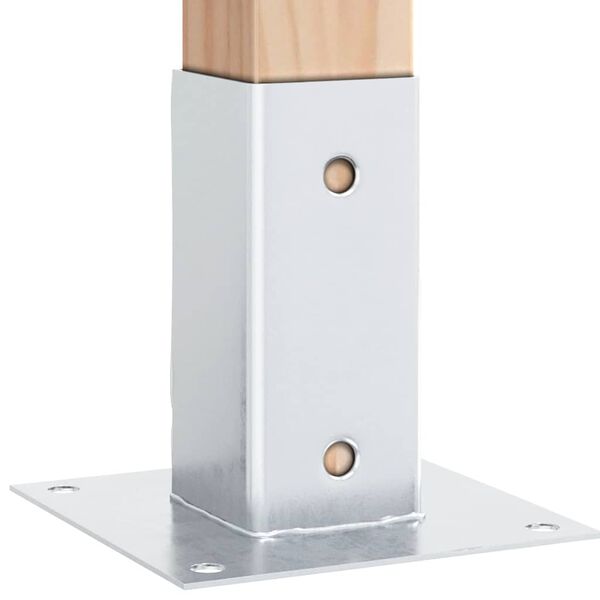 vidaXL Podnože stĺpikov štvorcové 12 ks Strieborná 71x71 mm