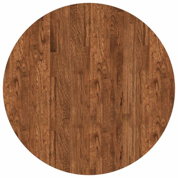 vidaXL Vrchn&aacute; doska Svetlohned&aacute; &Oslash; 80 x 2,5 cm Mas&iacute;vne dubov&eacute; drevo