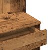 vidaXL toaletný stolík so zrkadlom Old Wood 96x39x142 cm